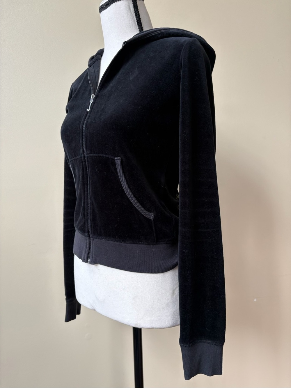 Y2K ORIGINAL -Juicy Couture - Black and Pink Velour Tracksuit - 2 PIECE - Size S - Picture 13 of 13